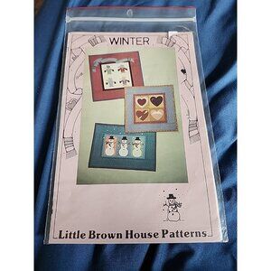 No-Sew Applique Wall Quilt Pattern Winter Snowmen Hearts Warm Woolies Vtg New